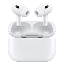 هدفون بلوتوثی اپل مدل AirPods Pro 2nd Generation با نویز کنسلینگ فعال (ANC)، نویز کنسلینگ میکروفون (ENC)، درگاه شارژ USB Type-C، با قابلیت شارژ بی‌سیم، دارای میکروفون دوگانه از نوع Beamforming، مقاومت در برابر رطوبت و عرق