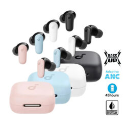 هدفون بلوتوثی انکر مدل R50i NC با حذف نویز فعال (ANC)، درگاه شارژ USB Type-C، باتری قابل شارژ تا 45 ساعت، مقاوم در برابر پاشش آب و گرد و غبار