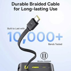 پاوربانک 22 وات بیسوس مدل EnerFill FC51 Bipow 2 Pro ظرفیت 30000 میلی‌آمپرساعت به همراه کابل متصل USB-C