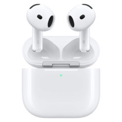 هدفون بلوتوثی اپل مدل AirPods 4 فاقد قابلیت نویز کنسلینگ، درگاه شارژ USB Type-C، شارژ بی سیم، با قابلیت اتصال به چند دستگاه، پشتیبانی از فرمان لمسی، نشانگر LED، پشتیبانی از دستیار صوتی، مقاوم در برابر آب