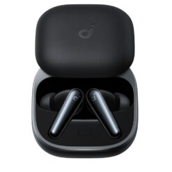 هدفون بلوتوثی انکر مدل Soundcore Liberty 5 با نویز کنسلینگ فعال (ANC)، درگاه شارژ USB Type-C، تا 30 ساعت زمان پخش موسیقی، دارای سنسور نوری داخل گوش و مقاوم در برابر رطوبت و عرق