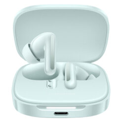 هدفون بلوتوثی شیائومی مدل Redmi Buds 6 با نویز کنسلینگ فعال (ANC)، درگاه شارژ USB Type-C، دارای میکروفون دوگانه با ENC (کاهش نویز محیط)، مقاوم در برابر رطوبت و عرق