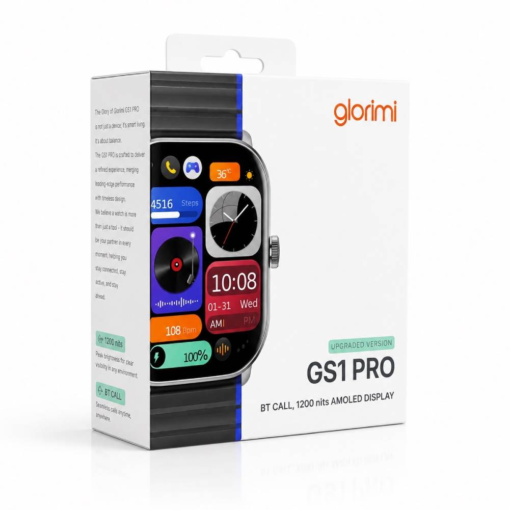 ساعت هوشمند 47 میلی متری گلوریمی مدل GS1 Pro Upgraded Version با بند سیلیکونی