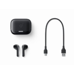 هدفون بلوتوثی انکر مدل Soundcore K20i با نویز کنسلینگ میکروفون (ENC)، درگاه شارژ USB Type-C، دارای کنترل لمسی، مقاوم در برابر پاشش آب با استاندارد