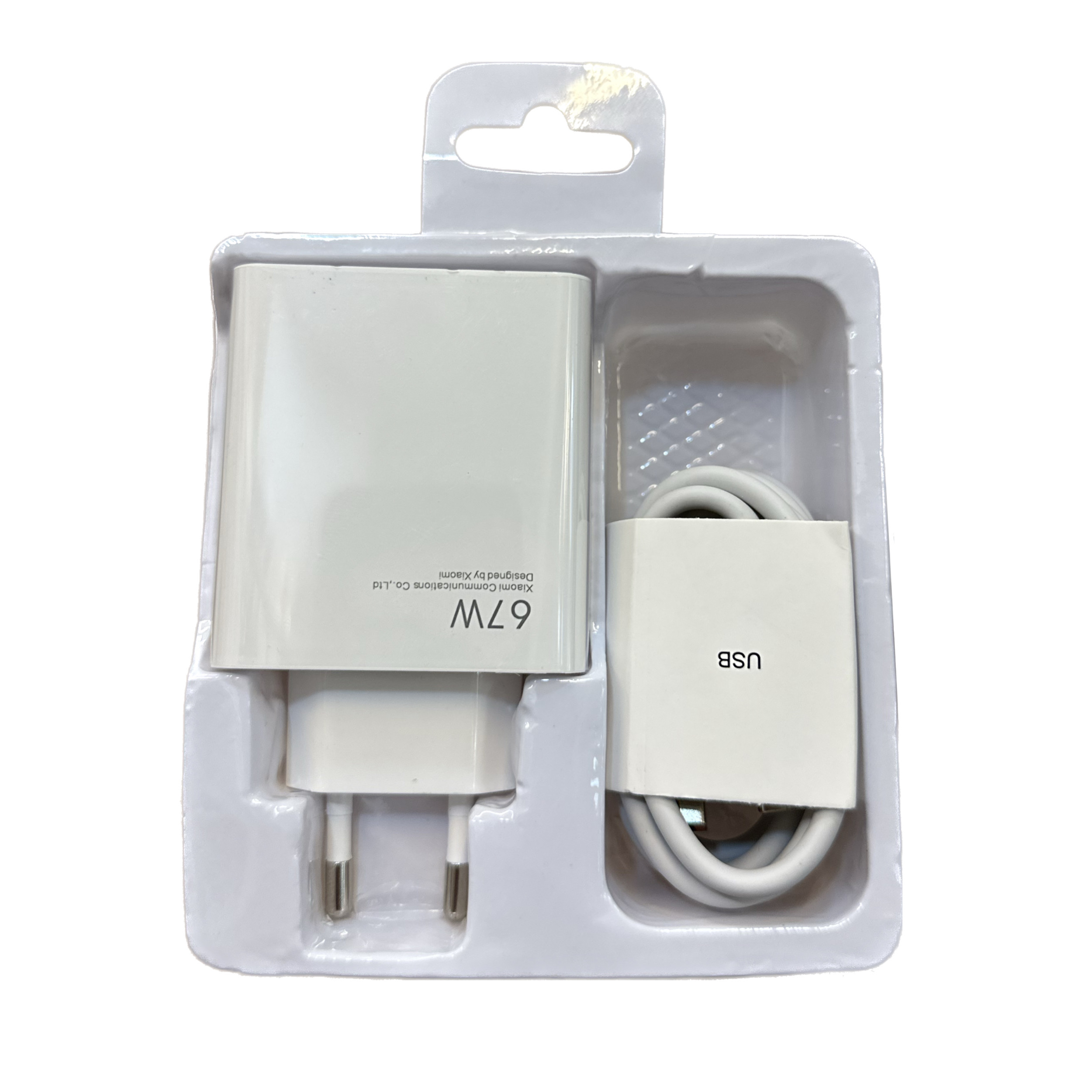 شارژر دیواری شیائومی مدل TURBO FAST 67W به همراه کابل تبدیل USB-C